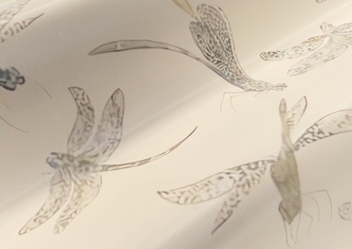 Dragonflies, Cream - Motorised Roman Blind - Image 4